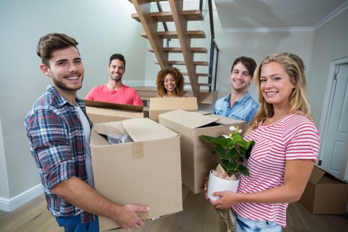 Removal team preparing a house move in Enfield