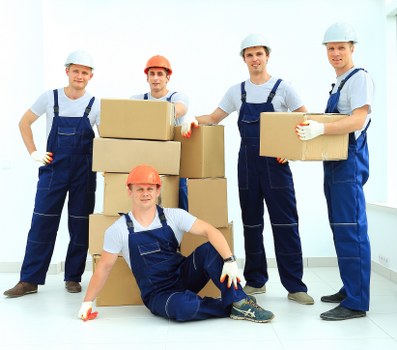 Removal team planning a move with a truck in Enfield