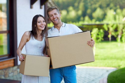 Professional movers handling a residential relocation in Enfield