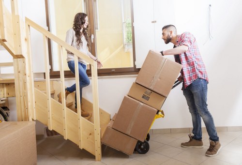 Business relocation items being loaded for transport in Enfield