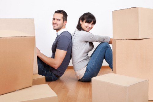 Business relocation preparation checklist and moving day setup for Enfield offices