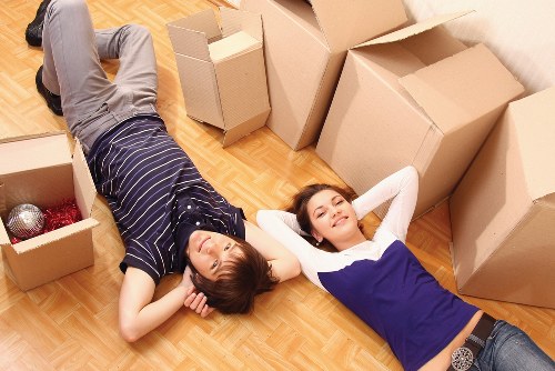 Enfield house move with packed boxes and furniture ready for transport