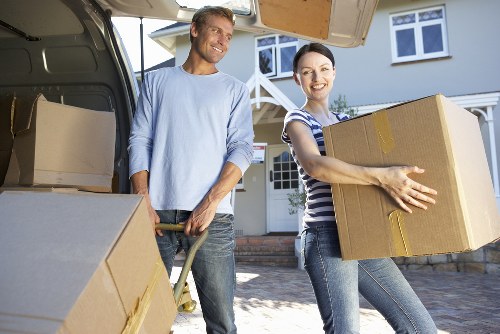 Loading furniture and boxes for a removal in Enfield